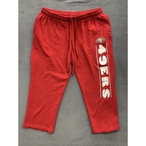 NFL Team Appearal Sweat Pants Men's 2XL Red 49ers Drawstring Staight Leg